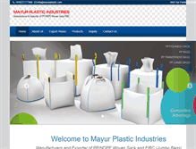 Tablet Screenshot of mayurplastic.com